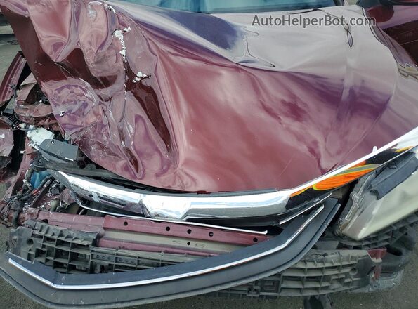 1HGCR2F5XHA188955 2017 HONDA ACCORD Бордовый Вид задней части салона