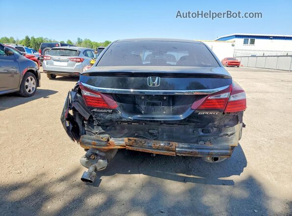 1HGCR2F67GA804537 2016 HONDA ACCORD Black Vista trasera