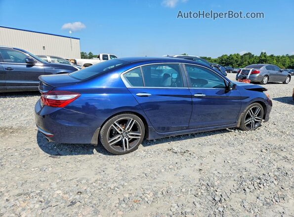 1HGCR2F68GA060852 2016 HONDA ACCORD Blue Trasero derecho