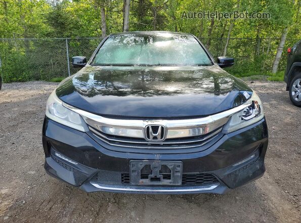 1HGCR2F68HA804256 2017 HONDA ACCORD Black Front view