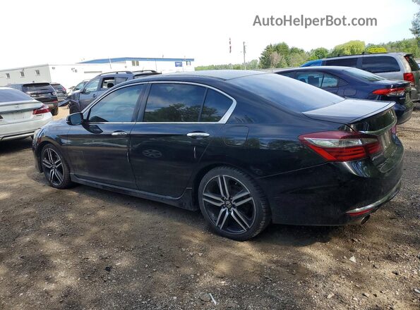 1HGCR2F68HA804256 2017 HONDA ACCORD Black Rear left