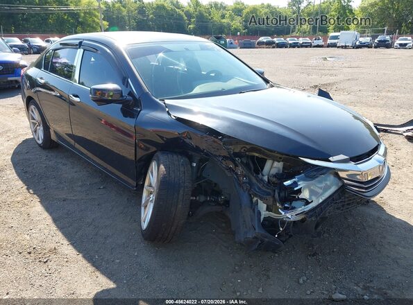 1HGCR2F71GA050138 2016 HONDA ACCORD Black Դիմացի տեսք