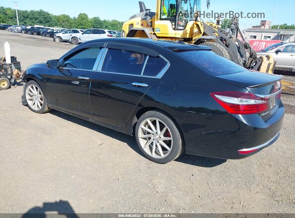 1HGCR2F71GA050138 2016 HONDA ACCORD Black Հետևի ձախ
