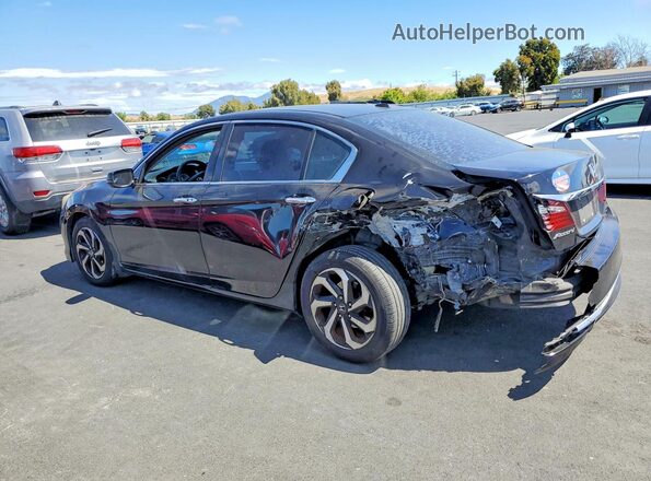 1HGCR2F72GA076215 2016 HONDA ACCORD Black Trasero izquierdo