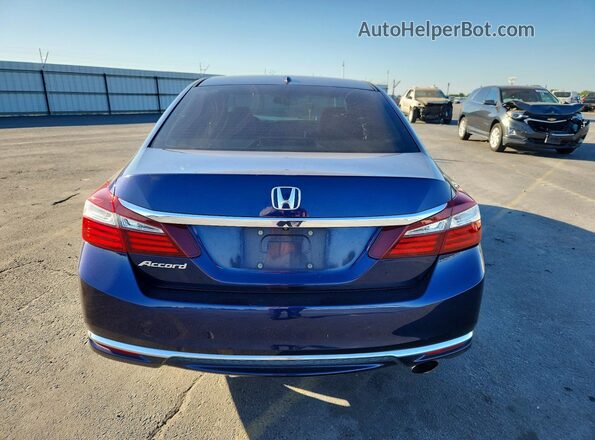 1HGCR2F73GA184200 2016 HONDA ACCORD Синий Вид сзади