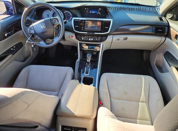 1HGCR2F73GA184200 2016 HONDA ACCORD Синий Вид панели приборов