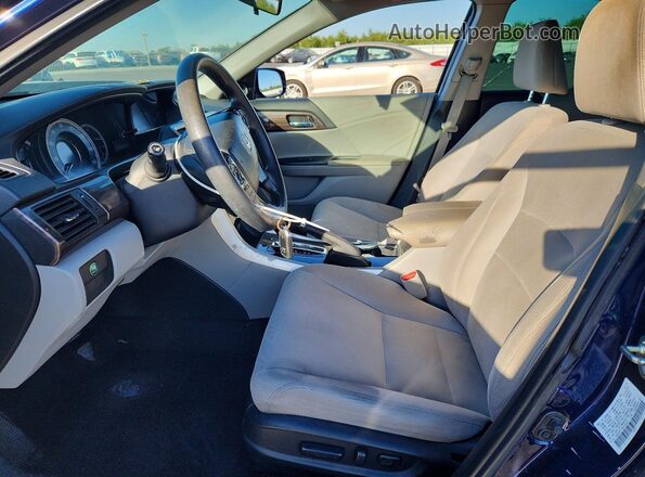 1HGCR2F73GA184200 2016 HONDA ACCORD Синий Вид салона спереди
