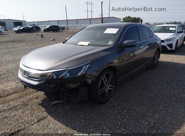 1HGCR2F73HA090982 2017 HONDA ACCORD Серый Передняя левая четверть