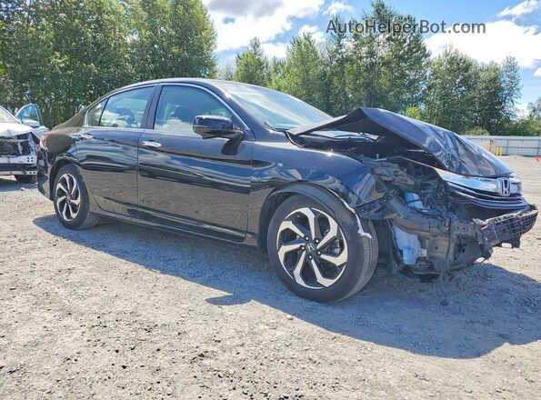 1HGCR2F74HA035733 2017 HONDA ACCORD Black Delantero derecho