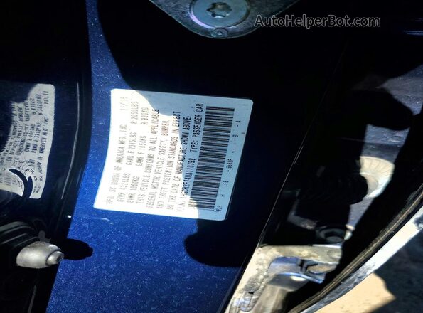 1HGCR2F74HA110799 2017 HONDA ACCORD Blue Widok komory silnika