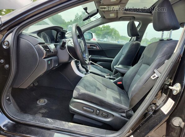 1HGCR2F75GA124306 2016 HONDA ACCORD Black Вид салону спереду