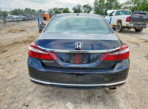 1HGCR2F75GA124306 2016 HONDA ACCORD Black Вид ззаду