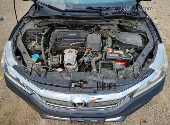 1HGCR2F75GA124306 2016 HONDA ACCORD Black Вид задньої частини салону