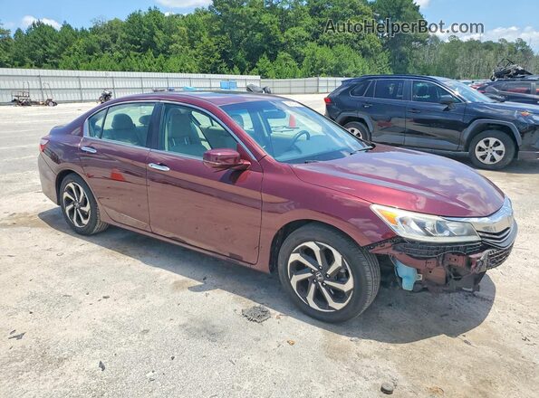 1HGCR2F76HA148308 2017 HONDA ACCORD Maroon Delantero derecho