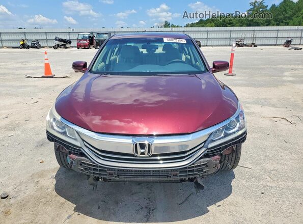 1HGCR2F76HA148308 2017 HONDA ACCORD Maroon Vista frontal