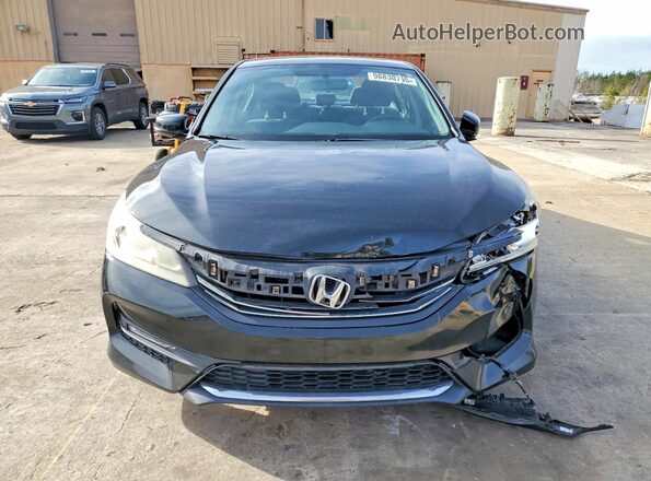 1HGCR2F77GA068398 2016 HONDA ACCORD Black Front view