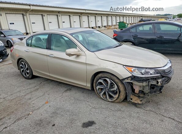 1HGCR2F77GA094595 2016 HONDA ACCORD Beige Delantero derecho