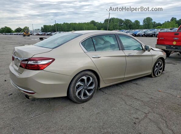 1HGCR2F77GA094595 2016 HONDA ACCORD Beige Trasero derecho