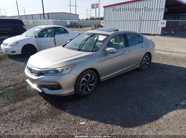 1HGCR2F78GA057958 2016 HONDA ACCORD Beige Vista tres cuartos delantera izquierda