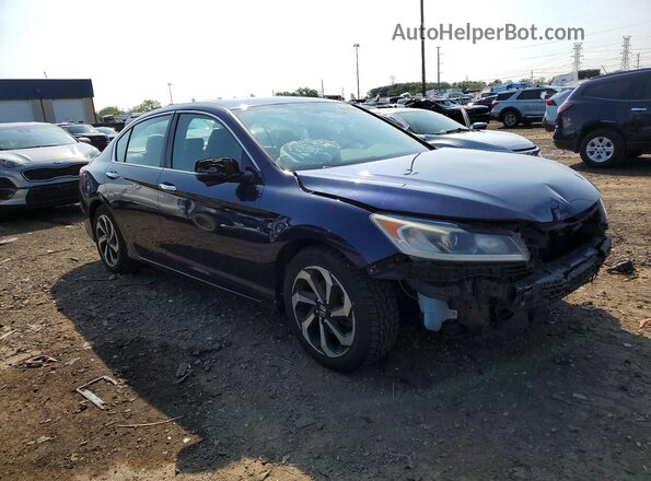 1HGCR2F78HA187031 2017 HONDA ACCORD Blue Front right
