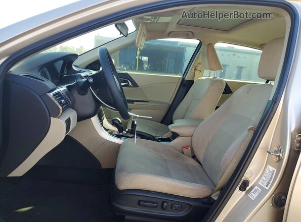 1HGCR2F79GA245324 2016 HONDA ACCORD Tan Вид салону спереду