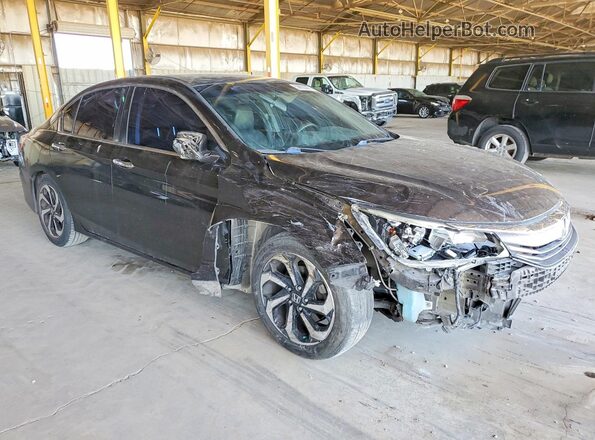 1HGCR2F79HA099265 2017 HONDA ACCORD Black Przód prawy