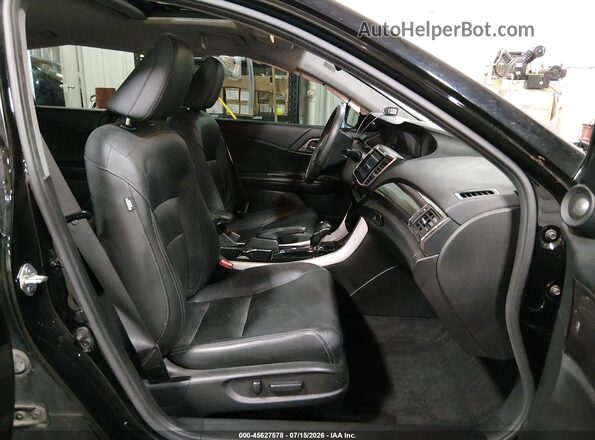1HGCR2F80GA003997 2016 HONDA ACCORD Black Вид салону спереду
