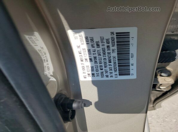 1HGCR2F80HA101347 2017 HONDA ACCORD Beige Vista del compartimento del motor