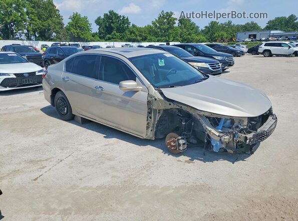 1HGCR2F80HA101347 2017 HONDA ACCORD Beige Delantero derecho