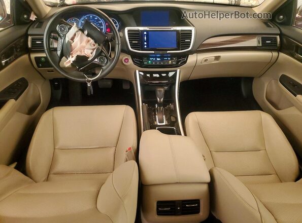 1HGCR2F80HA105589 2017 HONDA ACCORD Burgundy Widok deski rozdzielczej
