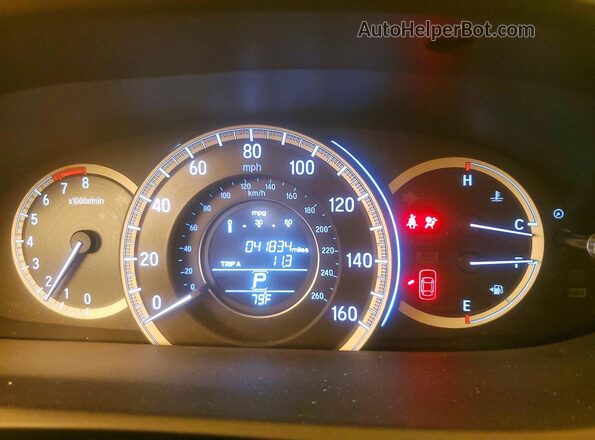 1HGCR2F80HA105589 2017 HONDA ACCORD Burgundy Widok zestawu wskaźników