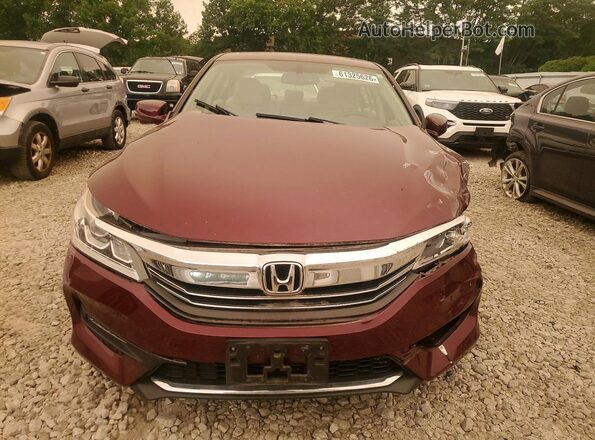 1HGCR2F80HA105589 2017 HONDA ACCORD Burgundy Widok z przodu