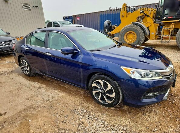 1HGCR2F80HA225019 2017 HONDA ACCORD Blue Delantero derecho