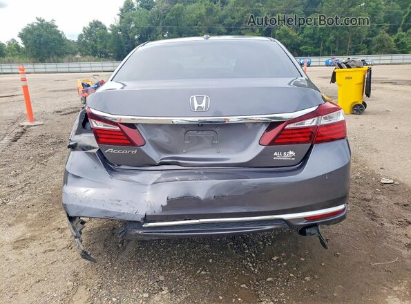 1HGCR2F81HA024407 2017 HONDA ACCORD Gray Rear view