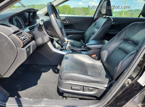 1HGCR2F81HA069945 2017 HONDA ACCORD Black Front interior view