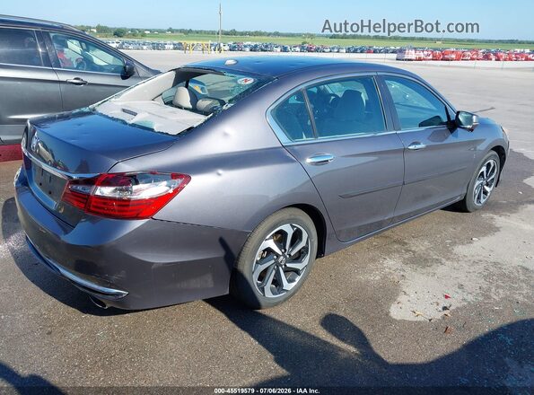 1HGCR2F82GA119962 2016 HONDA ACCORD Gray Trasero derecho