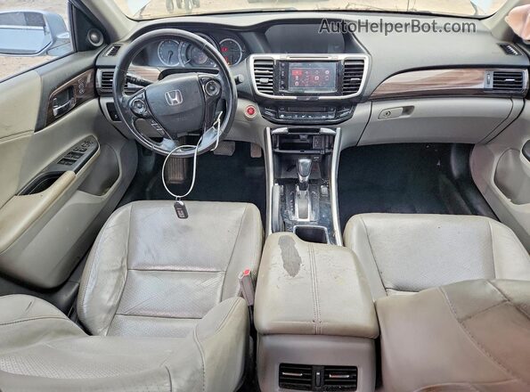 1HGCR2F82HA099374 2017 HONDA ACCORD Gray Dashboard view