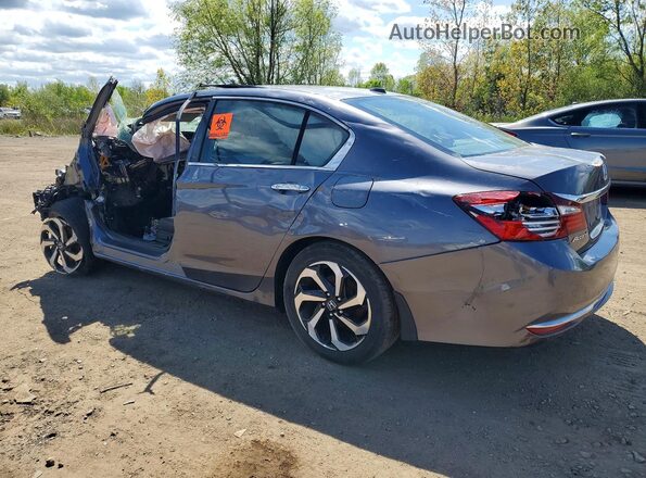 1HGCR2F82HA100345 2017 HONDA ACCORD Серый Задняя левая четверть