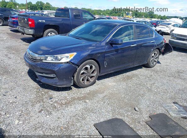 1HGCR2F83GA115192 2016 HONDA ACCORD Blue Առջևի ձախ երեք քառորդ տեսարան
