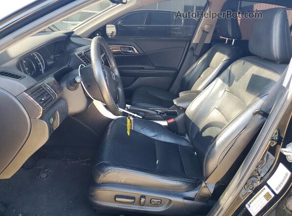 1HGCR2F84GA075446 2016 HONDA ACCORD Черный Вид салона спереди