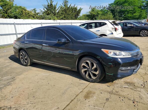 1HGCR2F84GA075446 2016 HONDA ACCORD Черный Передняя правая четверть