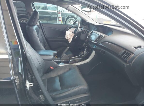 1HGCR2F84GA173909 2016 HONDA ACCORD Black Вид салону спереду