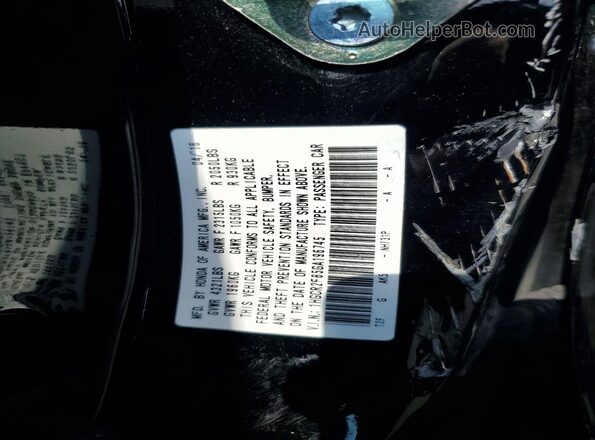 1HGCR2F85GA196745 2016 HONDA ACCORD Black Շարժիչի բաժամունքի տեսք