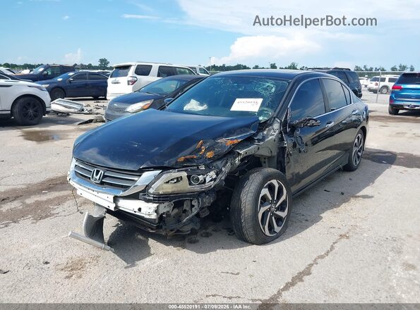 1HGCR2F85HA066644 2017 HONDA ACCORD Black Front view