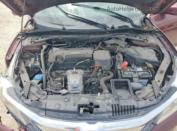 1HGCR2F85HA143657 2017 HONDA ACCORD Бордовый Вид задней части салона