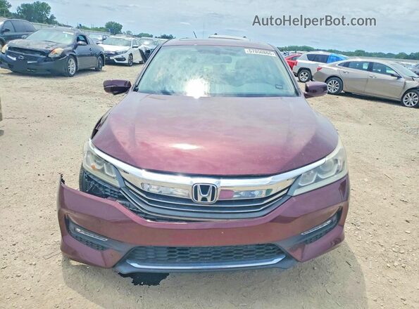 1HGCR2F85HA143657 2017 HONDA ACCORD Бордовый Вид спереди