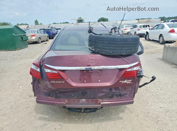 1HGCR2F85HA143657 2017 HONDA ACCORD Бордовый Вид сзади