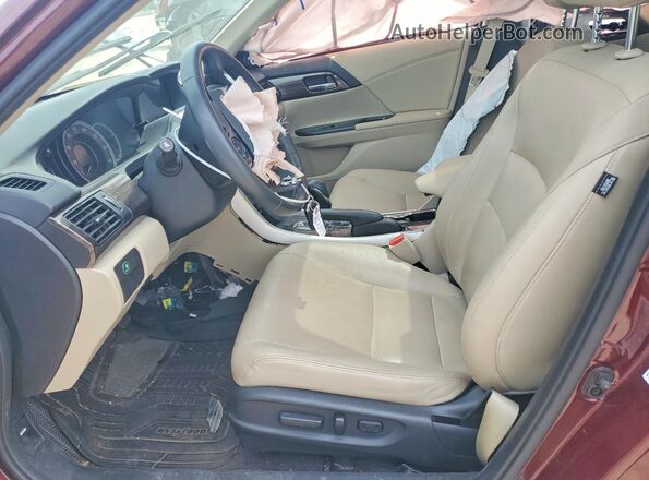 1HGCR2F85HA143657 2017 HONDA ACCORD Бордовый Вид салона спереди
