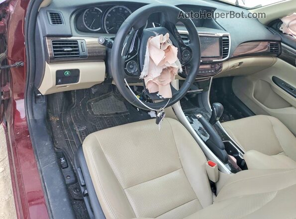 1HGCR2F85HA143657 2017 HONDA ACCORD Бордовый Вид панели приборов
