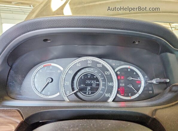 1HGCR2F85HA221158 2017 HONDA ACCORD Black Вид щитка приладів